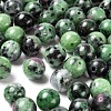 100Pcs 8mm Natural Ruby in Zoisite Round Beads DIY-LS0002-05-4