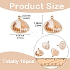 15Pcs Plating Acrylic Pendants OACR-YW0002-61-2