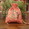 DIY Embroidery Flower Brawstring Bag Making Kit DIY-WH0410-91C-1