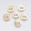 Autumn Theme Brass Charms KK-F740-25G-1