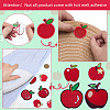 20Pcs 5 Styles Apple Polyester Embroider Thread Iron on/Sew On Patches PATC-PH0001-58-3