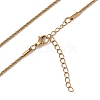 Ion Plating(IP) 304 Stainless Steel Bone Rope Chain Necklace for Women NJEW-I121-01A-G-2