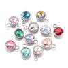 304 Stainless Steel Glass Rhinestone Charms STAS-G082-M-1