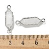 Natural Mixed stone Faceted Double Terminal Pointed Hexagon Connector Charms G-G181-04P-4