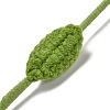 Handmade Crochet Polyester Flower Ornaments AJEW-XCP0002-66-3