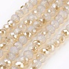 Electroplate Glass Beads Strands GLAA-K027-HR-A01-1