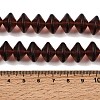 Frosted & Baking Paint Transparent Glass Beads Strands GL-CBA2ED2-03H-4