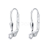 925 Sterling Silver Leverback Hoop Earrings STER-L054-54S-1