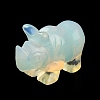 Opalite Carved Rhinoceros Figurines DJEW-M008-02J-3