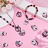 16Pcs 4 Styles Valentine's Day Alloy Enamel Pendants ENAM-SC0006-03-3