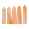 Moroccan Orange Hexagonal Healing Stone Wands PW-WG58125-01-1