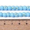 Electroplate Opaque Glass Beads Strands EGLA-Q132-6MM-01C-13-4