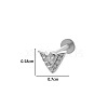 Triangle 316L Surgical Stainless Steel Clear Cubic Zirconia 17 Gauge Threadless Labrets WGBD99E-16-1