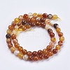 Natural Striped Agate/Banded Agate Beads Strands G-P364-14-6mm-2