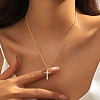 Alloy Crystal Rhinestone Cross Pendant Necklaces for Women FS-WGA4DD0-04-2