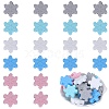 20Pcs 5 Colors Snowflake Food Grade Eco-Friendly Silicone Beads SIL-SZ0001-21-1