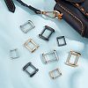 WADORN® 18Pcs 9 Style Zinc Alloy Rectangle Buckle Ring DIY-WR0002-59-4