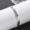 304 Stainless Steel Snake Link Chain Bracelets for Women BJEW-F488-22P-2