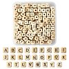 208Pcs 26 Styles Printed Natural Wood Beads WOOD-FS0001-51-1