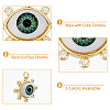 DICOSMETIC 10Pcs 5 Colors Brass Micro Pave Clear Cubic Zirconia Pendants ZIRC-DC0001-21-4