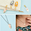 Cat Pendant Stitch Markers HJEW-AB00444-5