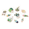 Biyun 18pcs 9 style Zinc Alloy Enamel Pendants ENAM-BY0001-04-10