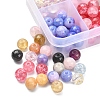 220Pcs 10 Colors Transparent Crackle Glass Beads Strands GLAA-YW0001-49-2