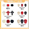 DIY Skull Cross Rose Bracelet/Necklaces Making Kits DIY-AR0005-27-2