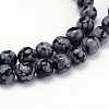 Natural Snowflake Obsidian Round Bead Strands G-J303-09-4mm-3