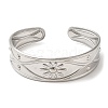 Non-Tarnish 304 Stainless Steel Cuff Bangles BJEW-K267-05P-1