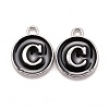 Platinum Plated Alloy Charms ENAM-S118-02C-P-1