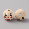 Spray Printed Wooden European Beads WOOD-WH0025-83D-2
