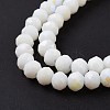 Electroplate Opaque Solid Color Glass Beads Strands EGLA-A044-P8mm-L01-4