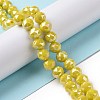 Electroplate Opaque Glass Beads Strands EGLA-H101-02B-4