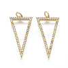 Brass Micro Pave Clear Cubic Zirconia Pendants KK-R133-019-NF-1