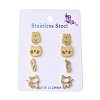 304 Stainless Steel Earring Sets EJEW-S248-03B-G-2