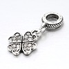 Large Hole Clover Alloy Enamel European Dangle Charms MPDL-L010-03-2