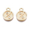 Brass Micro Pave Cubic Zirconia Pendants KK-N232-263-1