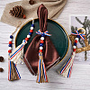 Crafans 4Pcs 2 Style Independence Day Theme Hemp Rope Tassels Pendant Decorations HJEW-CF0001-19-6