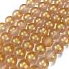 Frosted Transparent Glass Bead Strands X1-GLAA-P065-8mm-02-2