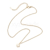 Clover Brass Pendant 304 Stainless Steel Cable Chain Necklaces for Women NJEW-JN05601-01-5