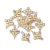 Brass Pave Cubic Zirconia Connector Charms KK-G462-45KCG-05-3