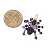 Halloween Theme Dyed Synthetic Turquoise & Glass Seed Beads Pendants PALLOY-MZ00774-06-2