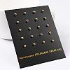 304 Stainless Steel Ball Stud Earrings EJEW-5558-3mm-G-2