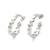 Rack Plating Brass Heart Wrap Stud Earrings EJEW-I268-06P-1