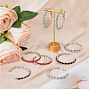 FIBLOOM 4 Pairs 4 Colors Alloy Ring Stud Earrings EJEW-FI0002-69-5