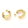 304 Stainless Steel Half Hoop Earrings EJEW-C501-18G-2