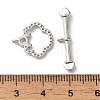 Brass Micro Pave Clear Cubic Zirconia Toggle Clasps KK-N254-76P-4