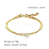 Stainless Steel Snake Chain Double Layer Multi-strand Bracelets IF0220-01-3