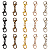 20Pcs 5 Colors Zinc Alloy Double Lobster Claw Clasps FIND-TA0002-49-10